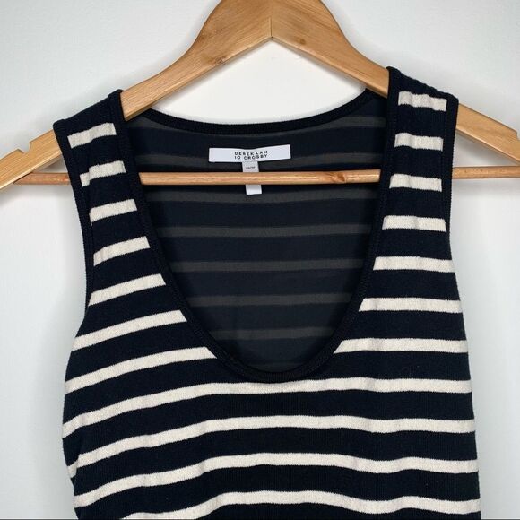 10 Crosby Derek Lam Black & White Striped Dress - Picture 3 of 8
